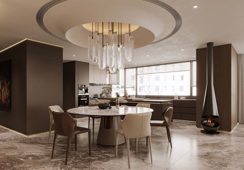 253㎡意式轻奢装修|优雅是底色，奢华藏在肌理里 - 家居知识