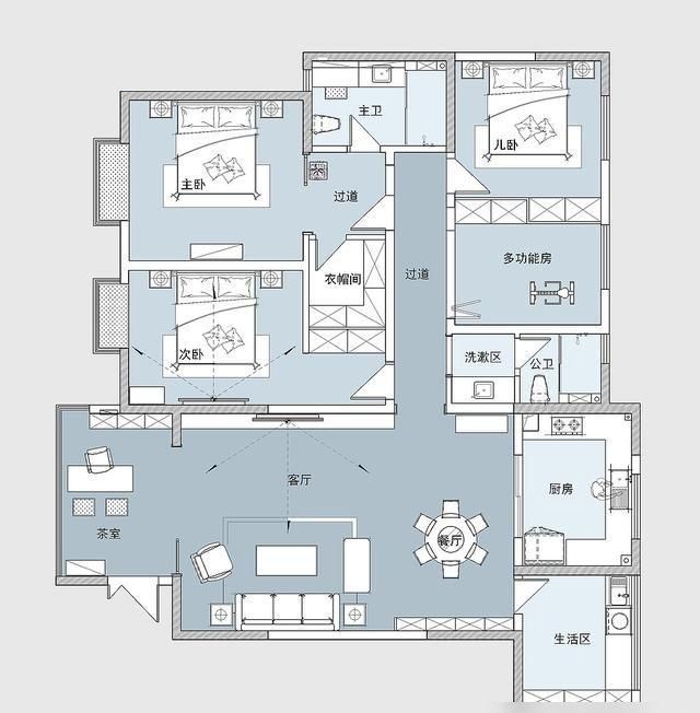 175平米的新中式风格，看到客厅后，被深深吸引，大气和韵味并存 - 家居知识