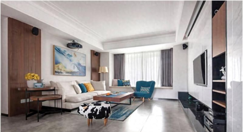 80㎡现代风公寓，白色主调+缤纷软装，演绎都市诗意栖居