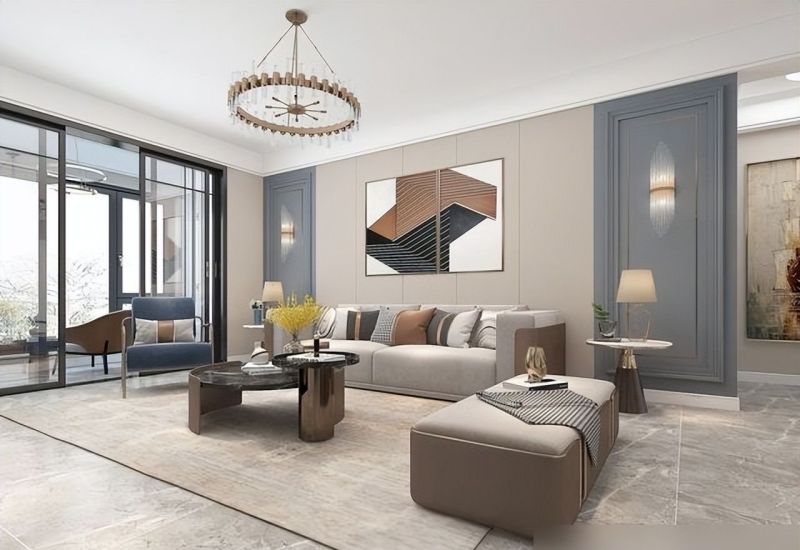 闺蜜的130平米新家，装现代轻奢风格，单一个沙发墙就把我迷住了 - 家居知识