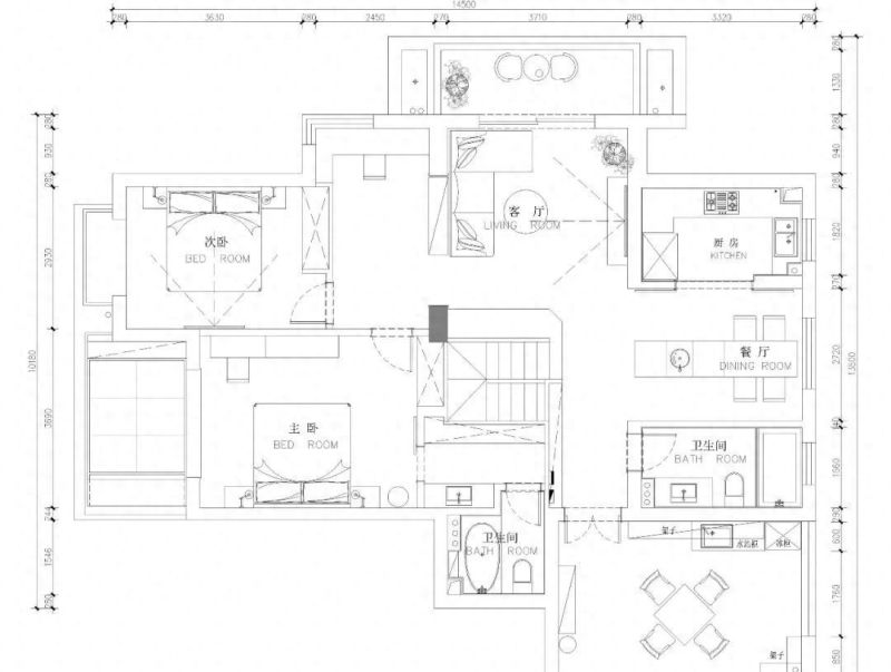 140㎡北欧风跃层三居室，顶层露台与精致软装共筑治愈之家