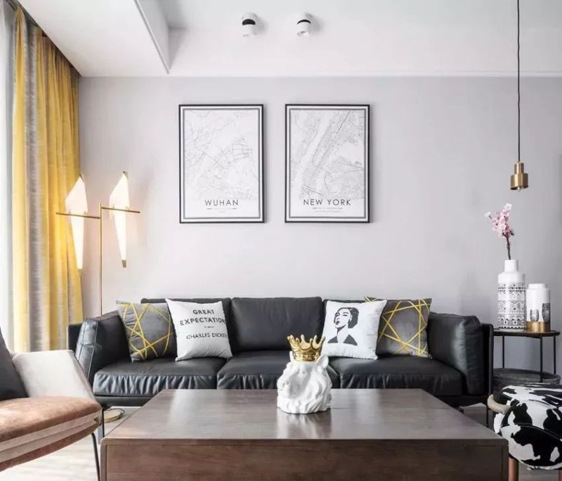 85㎡简约风二居室：灰色调 + 木色家具，小户型也能装出满满格调感 - 家居知识