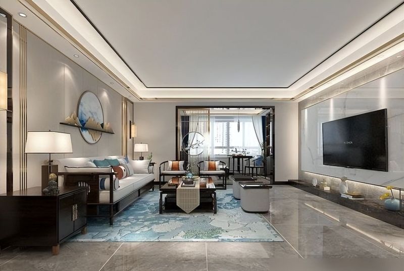 175㎡新中式客厅,大气与韵味的完美融合 175平米的新中式风格,看到客厅后,被深深吸引,大气和韵味并存 - 家居知识