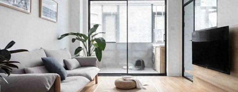 64㎡混搭两居，黑白灰主调+轻装重饰打造治愈系内涵小窝