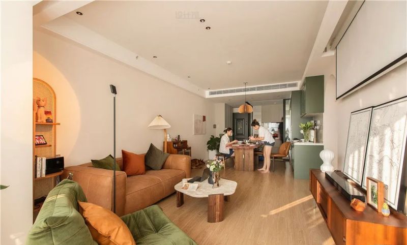 107㎡现代复古风案例：粉咖撞色 + 简洁硬装，装出优雅有层次的家 - 家居知识