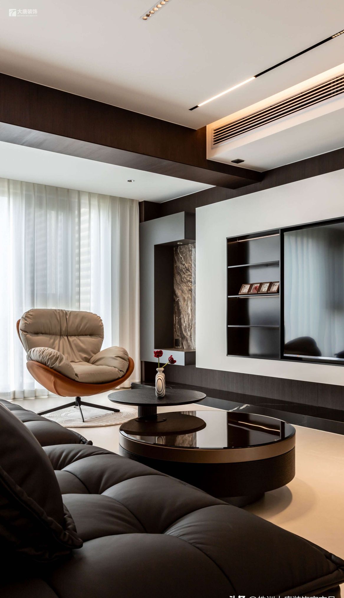 株洲装修设计：130㎡现代风格实景，黑白灰的神秘 - 家居知识