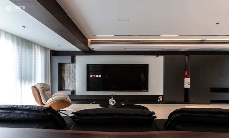 株洲装修设计：130㎡现代风格实景，黑白灰的神秘 - 家居知识