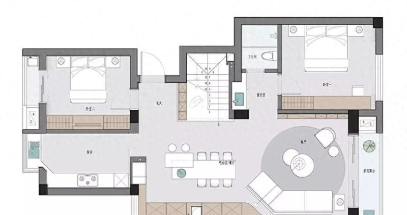 190㎡现代简约复式,白木灰撞色无主灯设计,打造静谧高级感 190㎡现代简约风复式:白木灰撞色 + 无主灯,装出安静优雅的高级感 - 家居知识