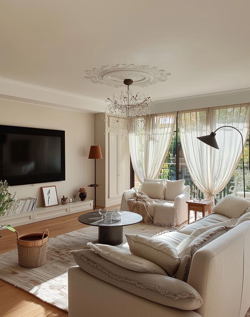 低饱和度轻法式风！波浪天花板把家变浪漫～ - 家居知识