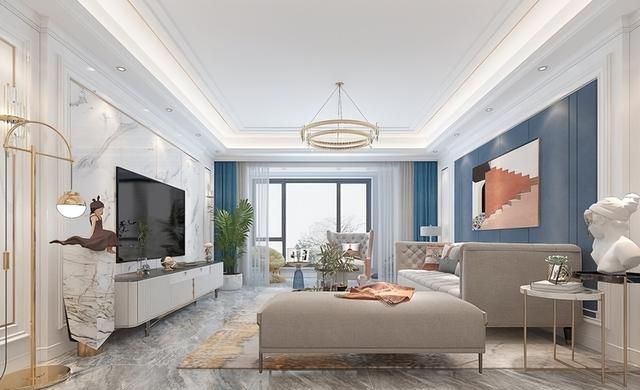 162㎡美式轻奢装修设计，温馨感十足，还很前卫，客厅感觉很惊艳 - 家居知识