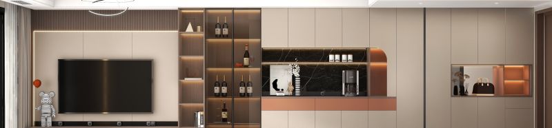 全屋定制里的 “卷王”！一体式餐边柜，把实用和颜值玩出花 - 家居知识