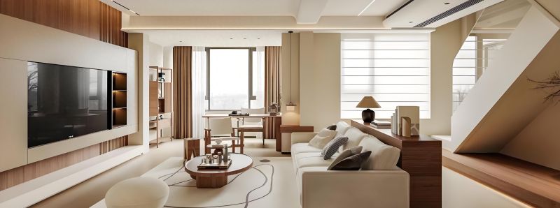 漳州珑溪大观143㎡原木风装修，演绎自然优雅的栖居美学