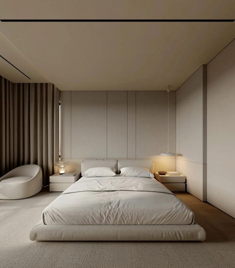 纯粹侘寂极简风平层，温暖的木色搭配柔和灯光，家的治愈感满分！ - 家居知识