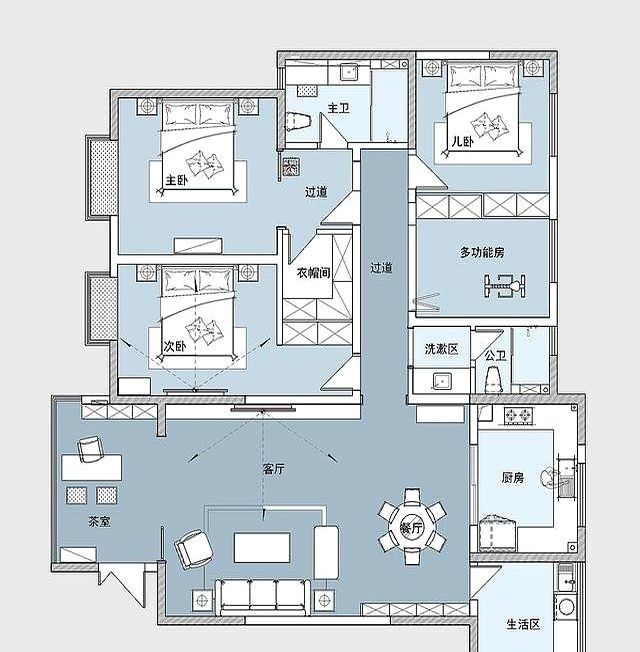 175平米的新中式风格，看到客厅后，被深深吸引，大气和韵味并存 - 家居知识