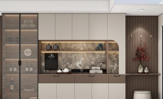 全屋定制里的 “卷王”！一体式餐边柜，把实用和颜值玩出花 - 家居知识