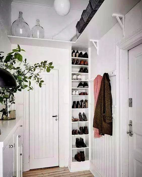 玄关变身时尚衣帽间,这些人性化设计让家更高级! 玄关改时尚衣帽间,这些人性化设计方案,你家也可以有! - 家居知识