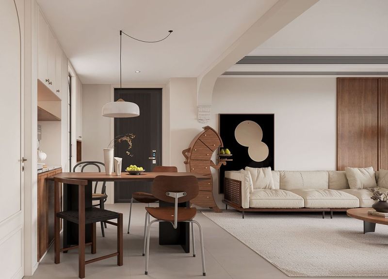 太惊艳了，110㎡中古风装修，松弛感&氛围感拿捏了 - 家居知识