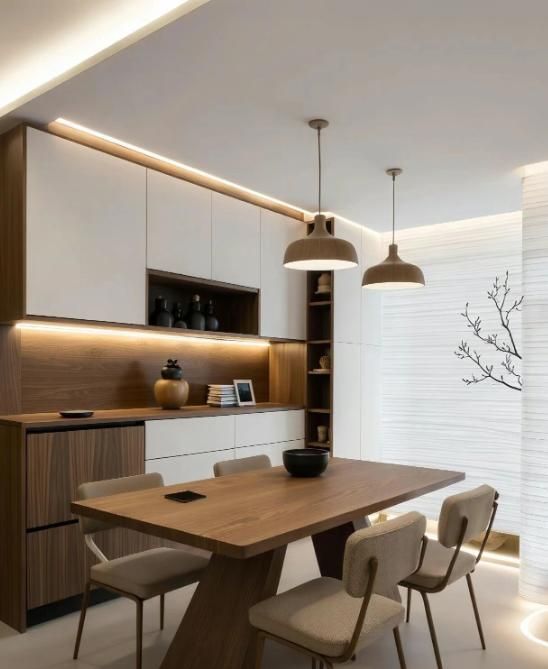 不随大流！中古胡桃+极简风就能美得很高级 - 家居知识