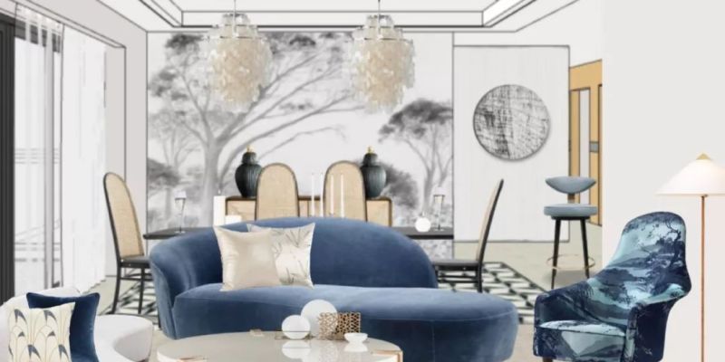 上海小夫妻123㎡的法式混搭风，米白+蓝，网友直呼：太温柔了吧 - 家居知识