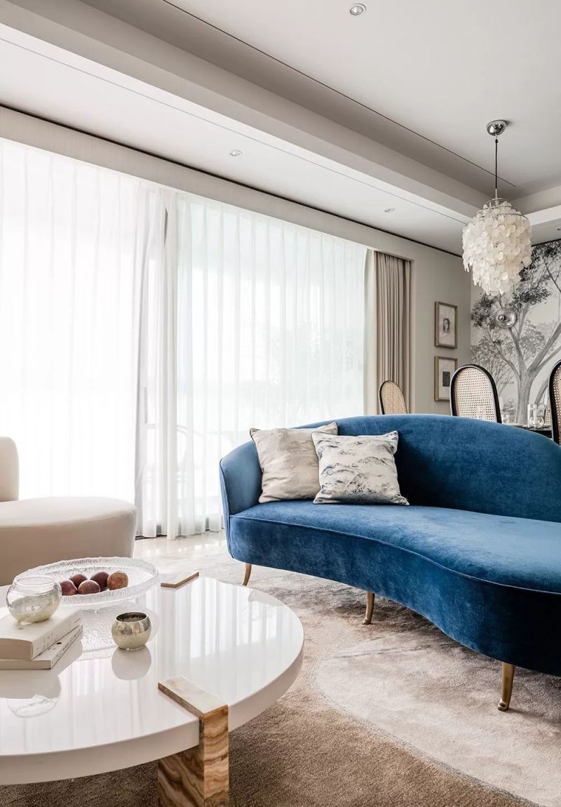 上海小夫妻123㎡的法式混搭风，米白+蓝，网友直呼：太温柔了吧 - 家居知识