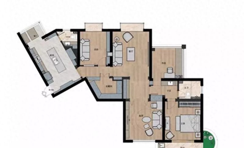 160㎡轻奢美式风：两口之家的宽敞舒适居，休闲、影音区一应俱全 - 家居知识