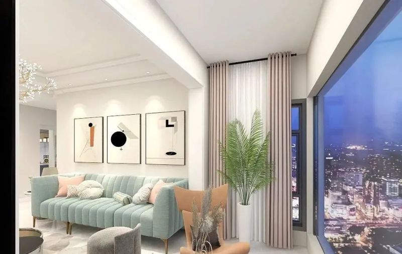 64㎡轻奢两居室：奶咖色为主调，硬软材质碰撞出生活感 - 家居知识