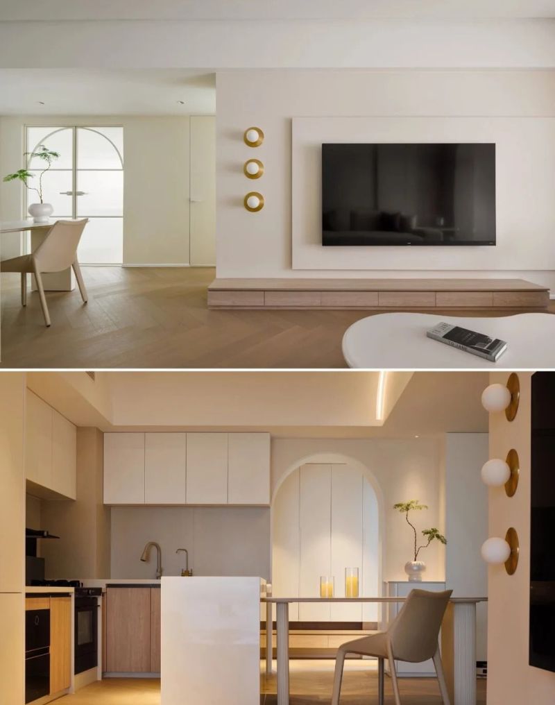 微水泥奶咖墙+拱形露台,这个奶油风小家四季如暖阳般治愈! 被问爆的奶油风小家!微水泥奶咖墙 + 拱形露台,四季都像裹在暖阳 - 家居知识