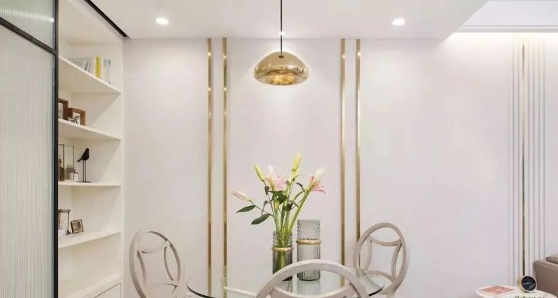 80㎡美式风新房：玄关铜质元素亮眼，轻奢浪漫感贯穿全屋 - 家居知识