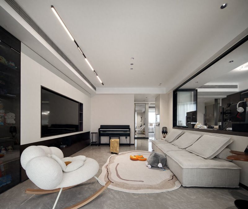 128m²意式极简家，细节雕琢生活仪式感