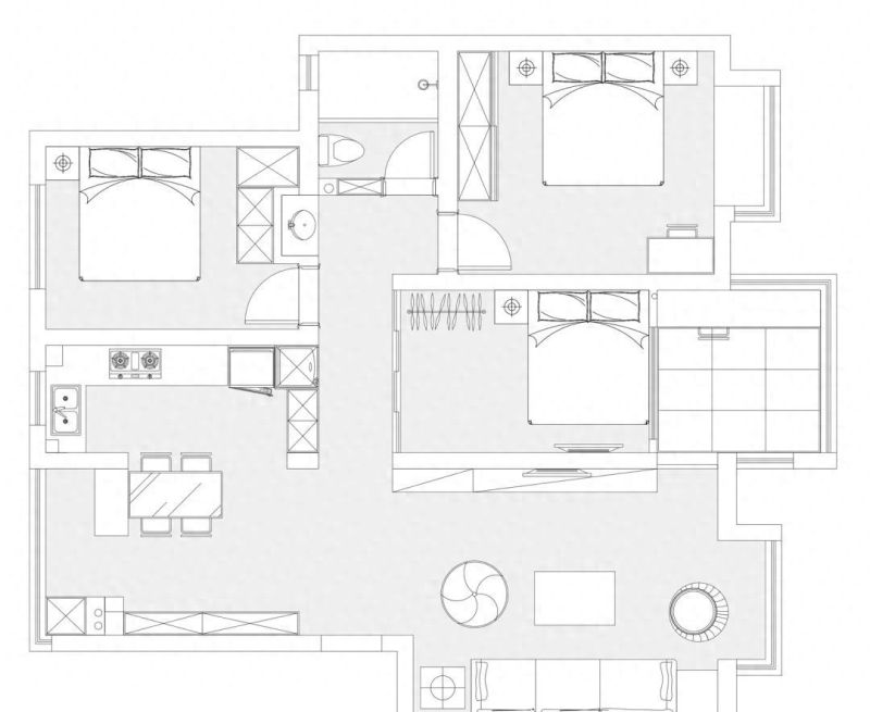 128㎡现代北欧三居,白底深色点缀,演绎轻奢文艺范 128㎡现代北欧风三居室:白为底、深色点睛,轻奢文艺感拉满 - 家居知识