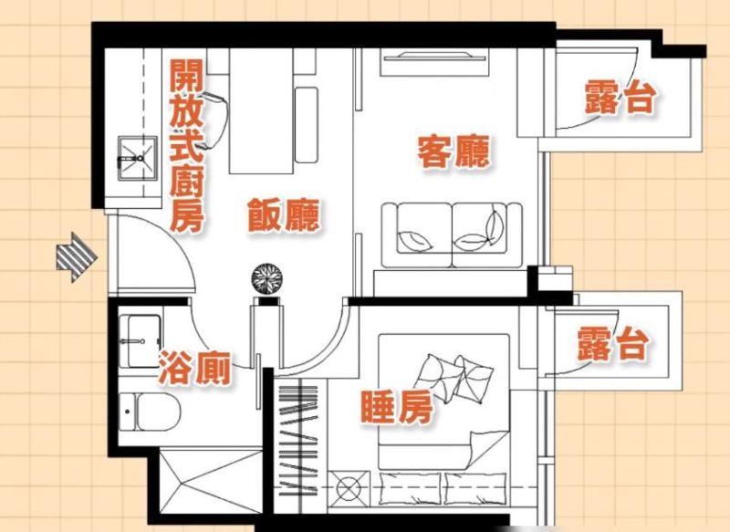 香港24㎡日式蜗居改造,夫妻俩住出舒适感 香港24㎡蜗居户型,全屋装修日式风,夫妻俩住进去越过越舒服 - 家居知识