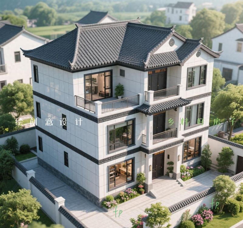 新中式风格小别墅设计案例赏析