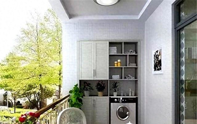 姥姥家阳台装柜子太明智了！省空间又美观，邻居纷纷效仿