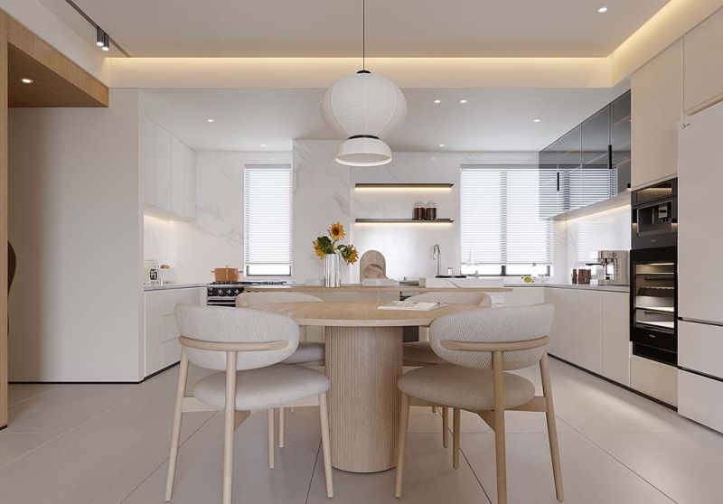 94㎡现代装修|奶油风装出温柔松弛感 - 家居知识