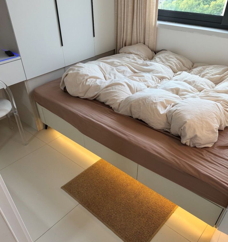 常州姑娘的客厅装修火了：切一半隔出5㎡“阳台房”，一室变两室 - 家居知识