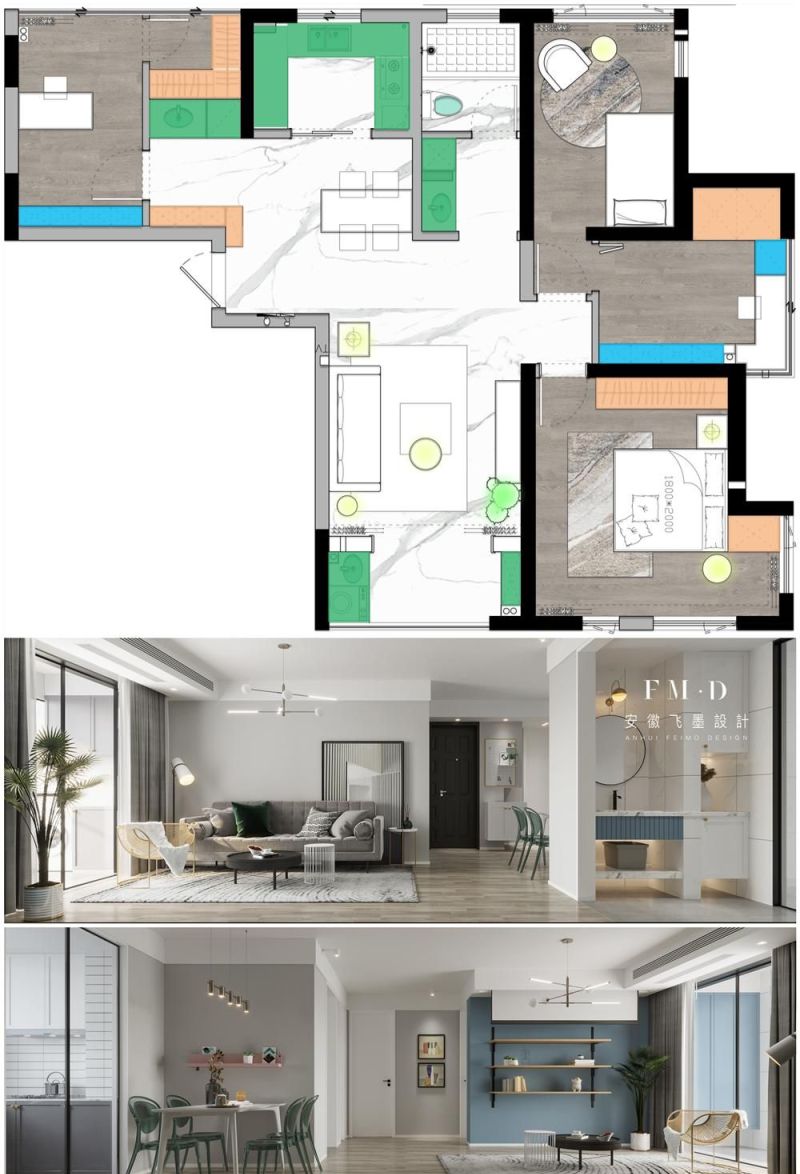 100㎡北欧风，预算10万没花完，7万出头装出了一个有温度的清爽家 - 家居知识