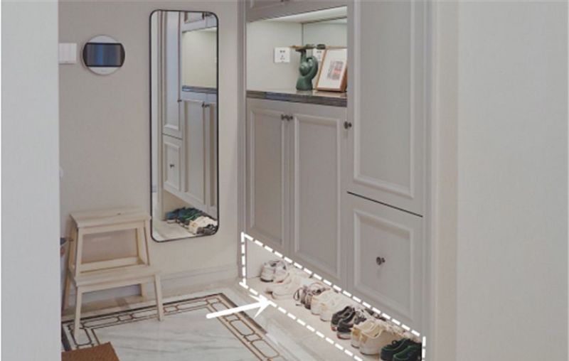 玄关柜别做顶天立地式！记得在这3个地方“留空”，会更美观实用 - 家居知识