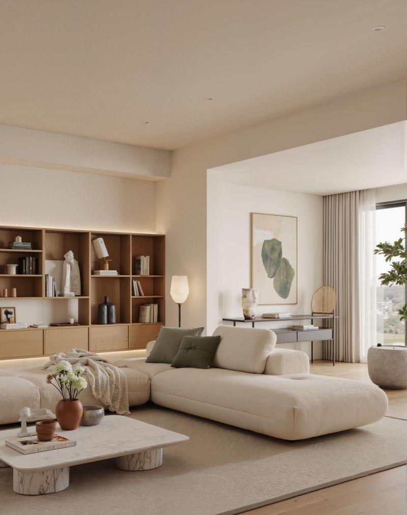 奶油原木风，打造治愈能量站，让家成为下班后的温暖港湾