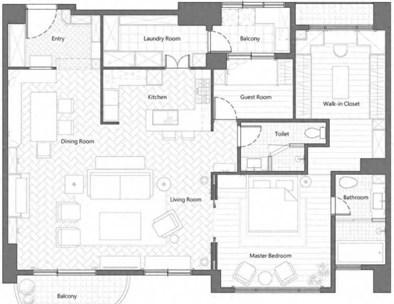 150平现代美式设计，优雅质感家居生活指南