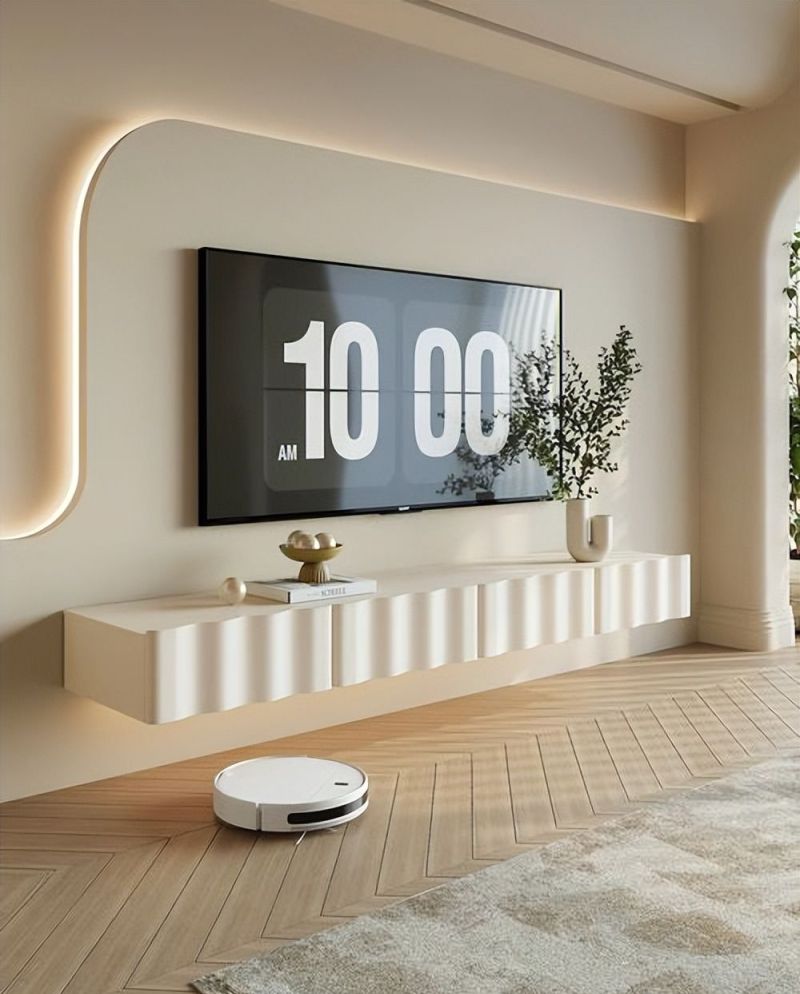 老公坚决不要传统客厅，做了悬空电视柜，大吵一架！完工后无敌了 - 家居知识