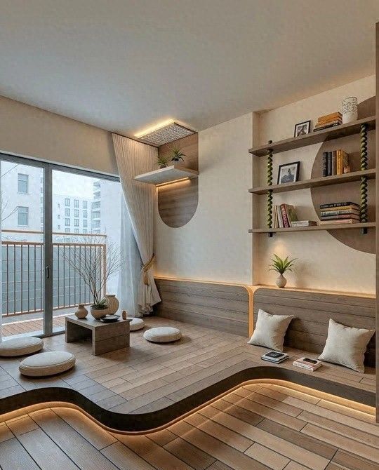 客厅不买沙发不打餐桌，阳台做整墙柜子，进门瞬间被美到！