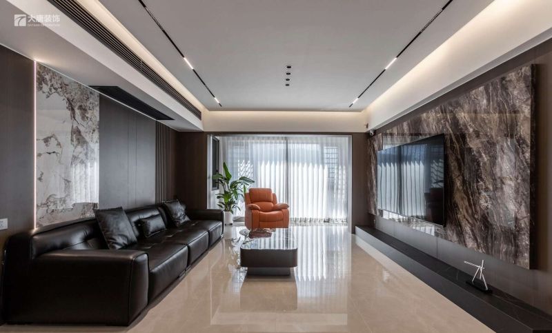 株洲装修设计：143㎡现代风格实景，深色调带来深邃氛围 - 家居知识