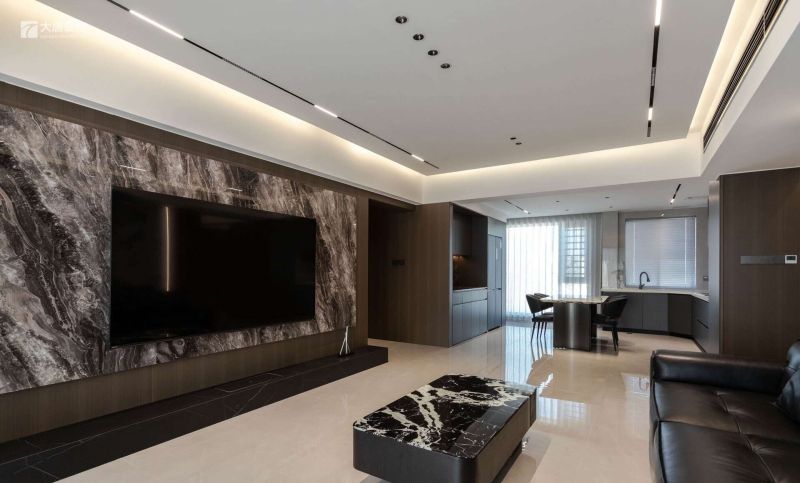 株洲装修设计：143㎡现代风格实景，深色调带来深邃氛围 - 家居知识