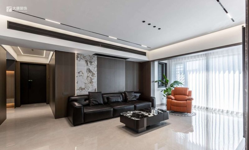 株洲装修设计：143㎡现代风格实景，深色调带来深邃氛围 - 家居知识