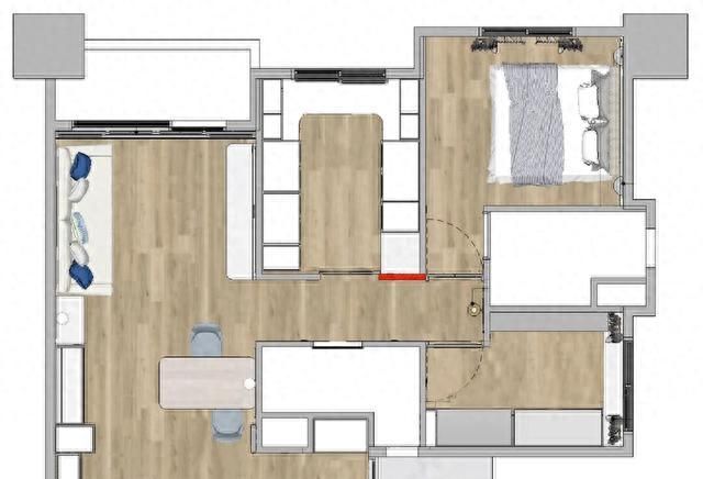 63㎡美式轻奢婚房，小两口的浪漫雅致新生活