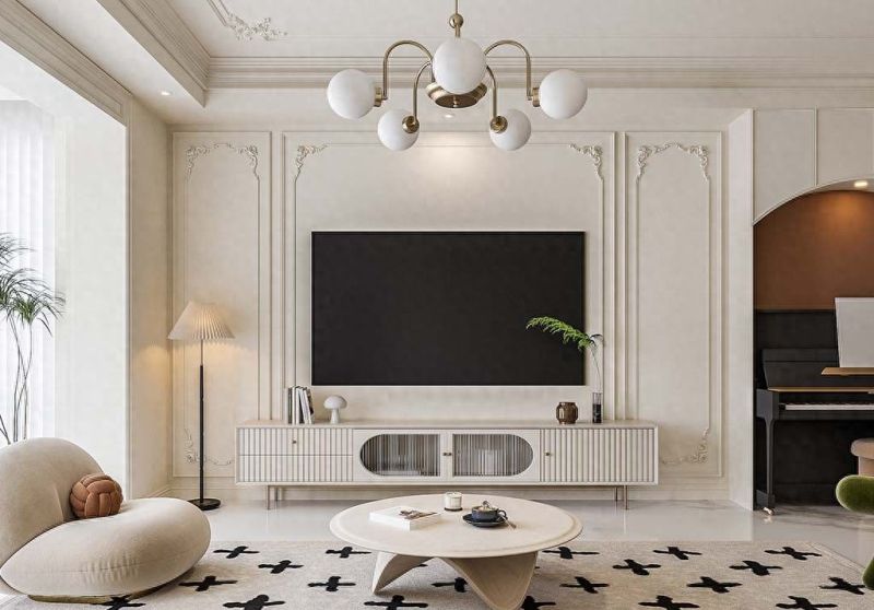 100㎡轻法式奶油风小家，精致线条打造宅家幸福感