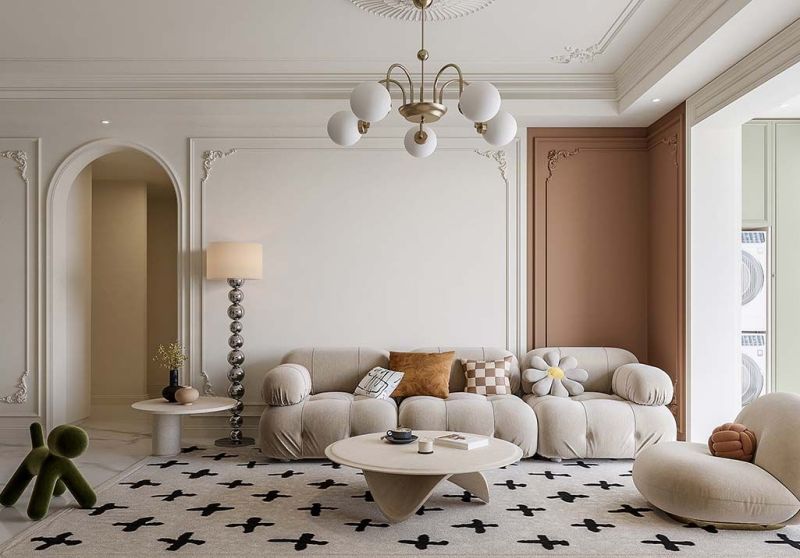 100㎡轻法式奶油风小家,精致线条打造宅家幸福感 100㎡轻法式小家|奶油风+法式线条,宅家幸福翻倍! - 家居知识