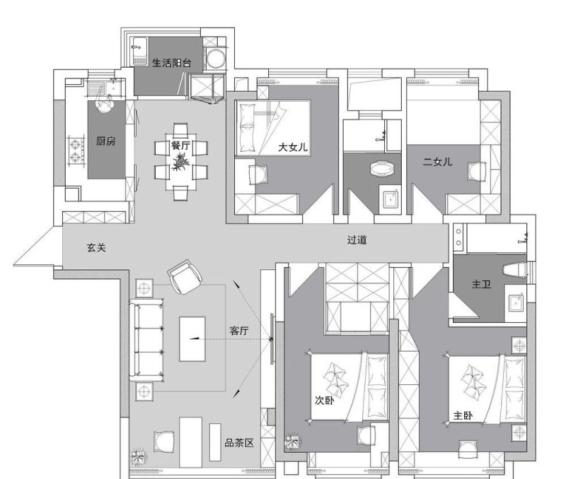 长沙观悦现代中式,传统与时尚碰撞,年轻人的新中式之选 长沙观悦现代中式:传统中式和现代感结合,很符合年轻人的中式! - 家居知识