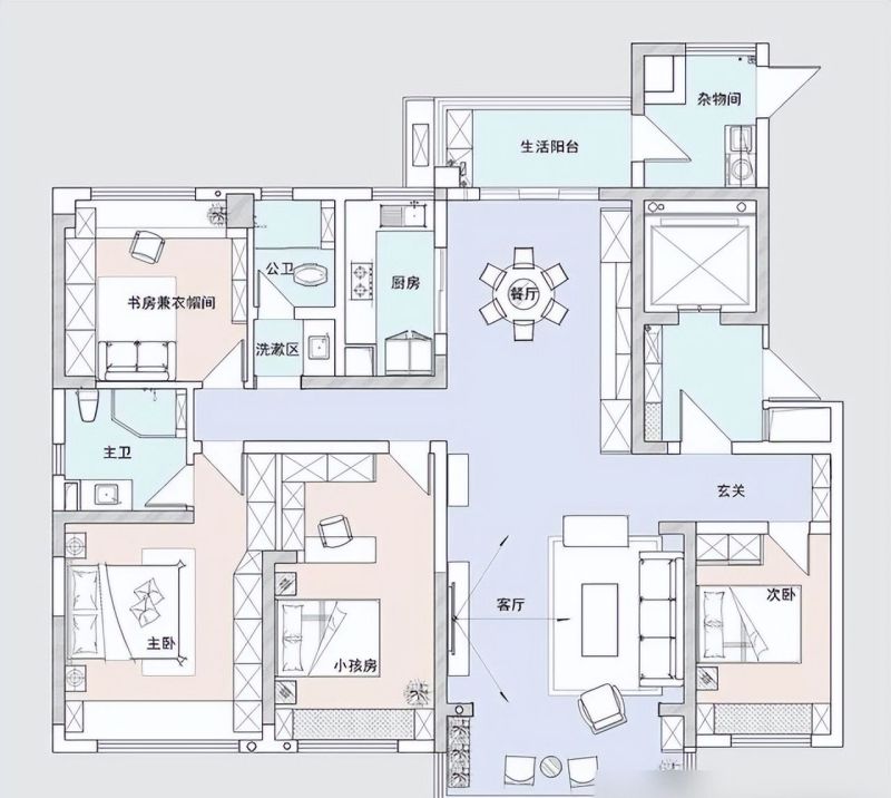180㎡四居室精装房改美式风,看了主卧之后真的羡慕,非常的精致 - 家居知识