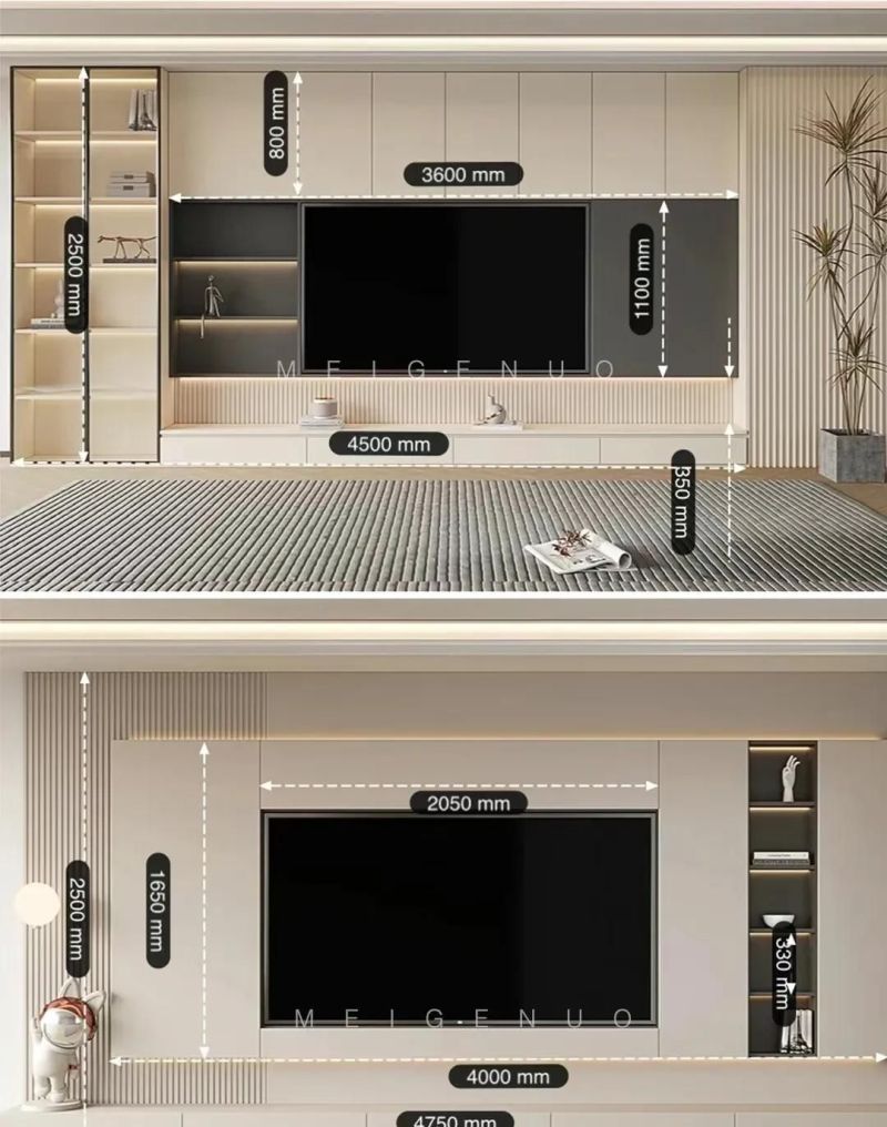 8款极简满墙电视柜设计，打造现代家居新风尚